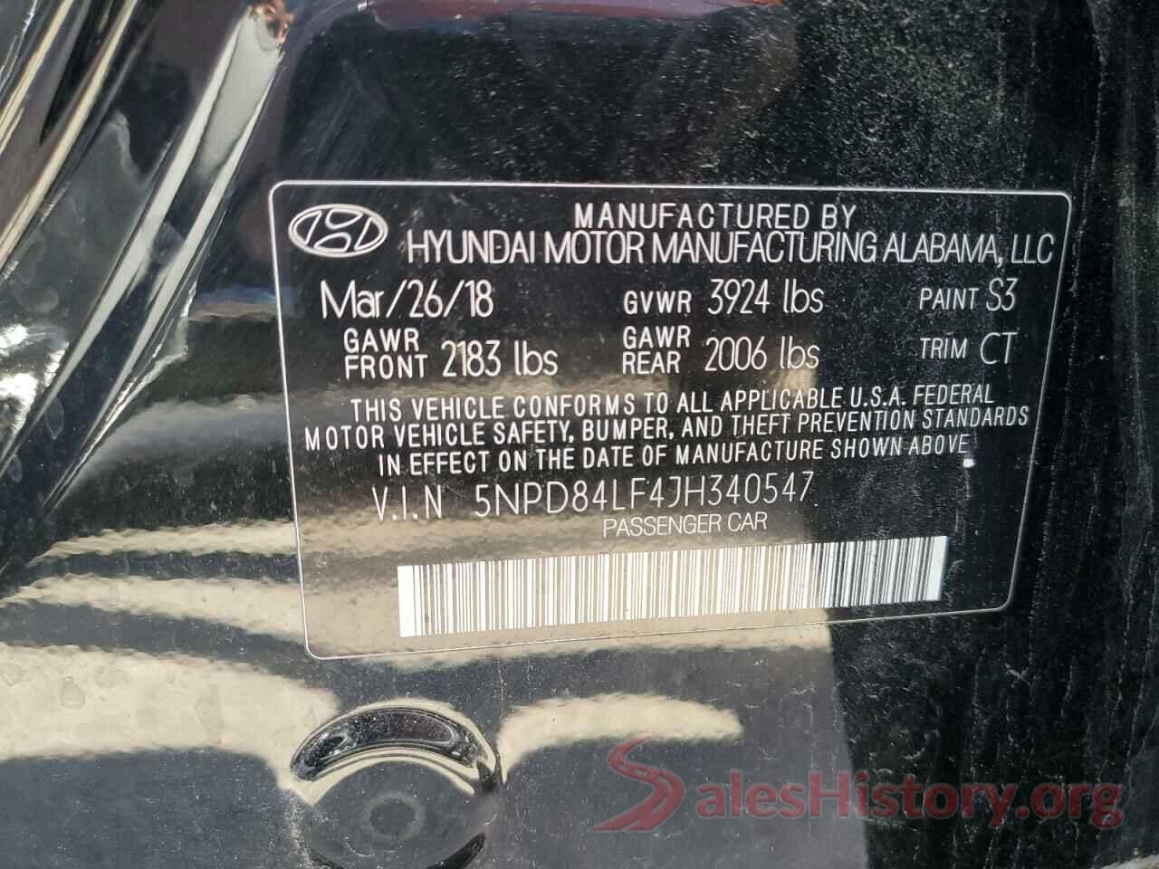 5NPD84LF4JH340547 2018 HYUNDAI ELANTRA