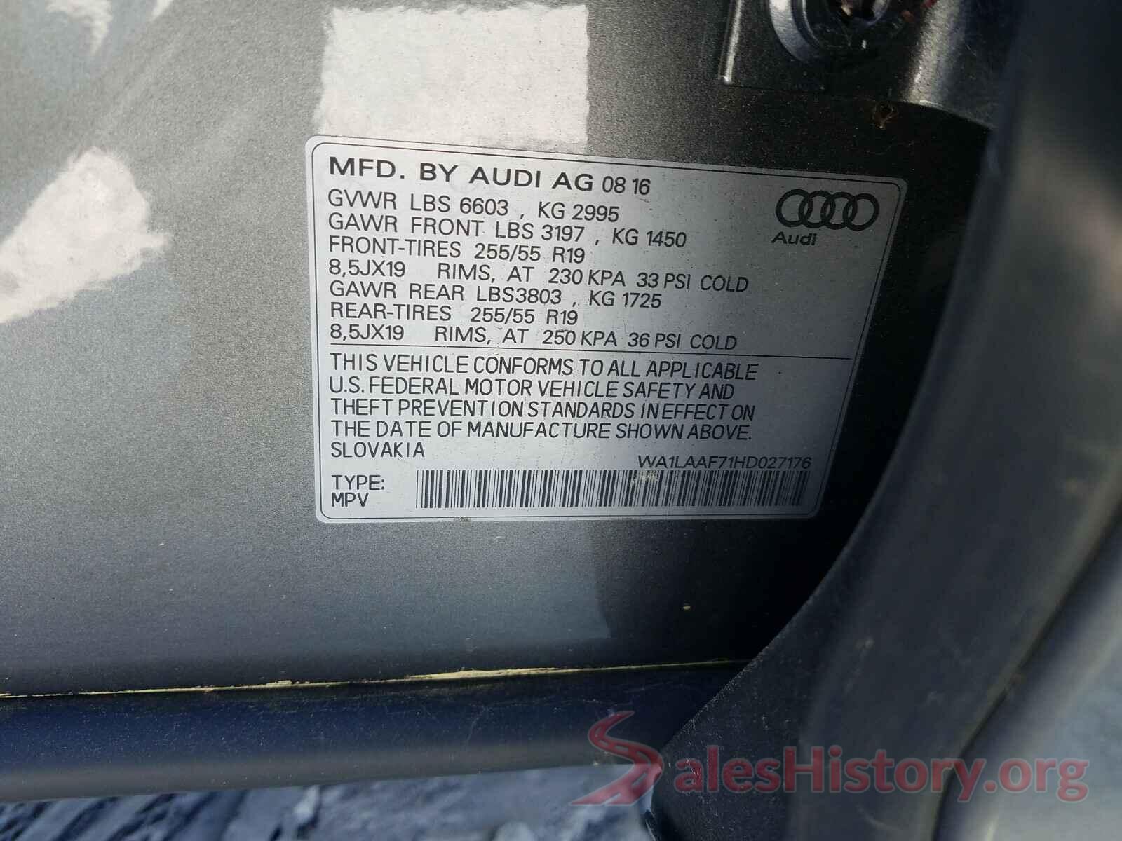 WA1LAAF71HD027176 2017 AUDI Q7