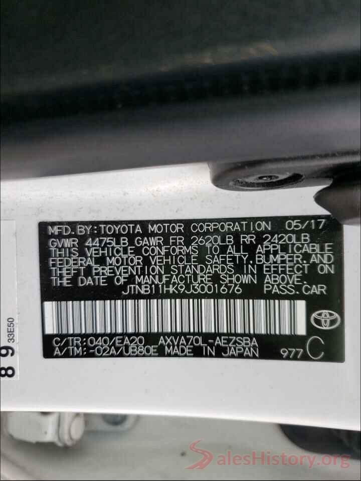 JTNB11HK9J3001676 2018 TOYOTA CAMRY