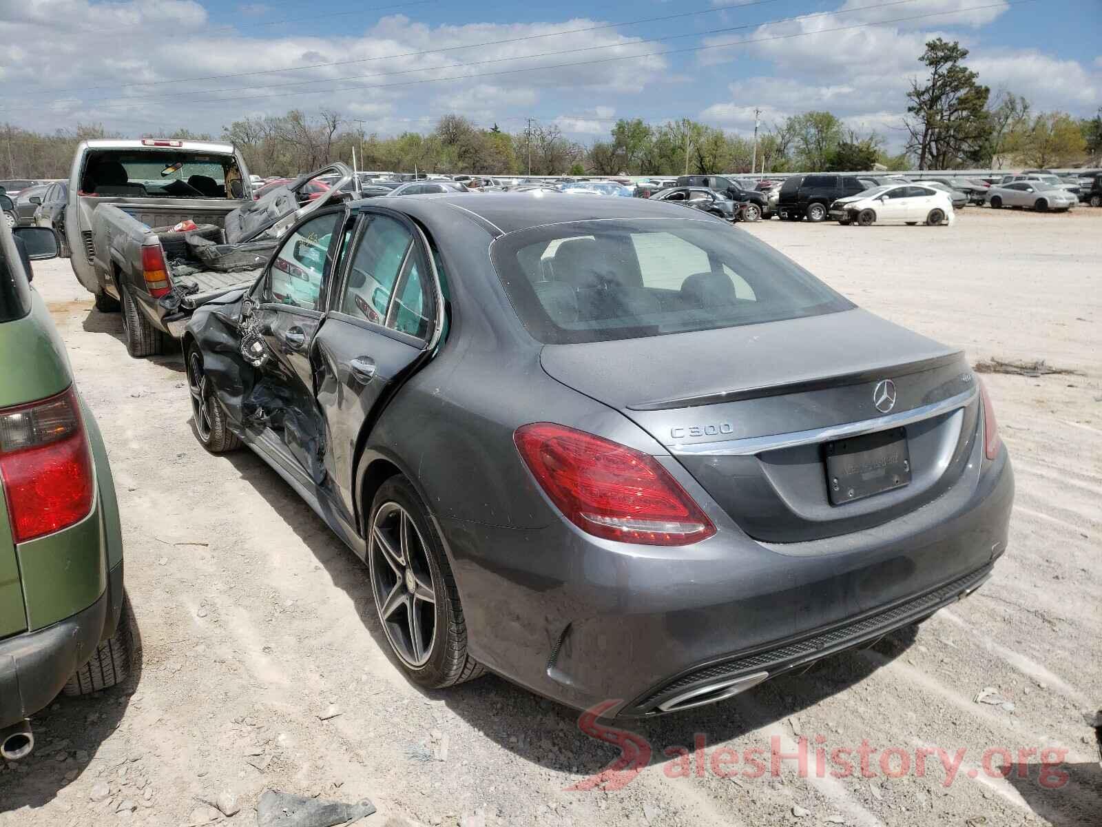 55SWF4KB2HU186943 2017 MERCEDES-BENZ C CLASS