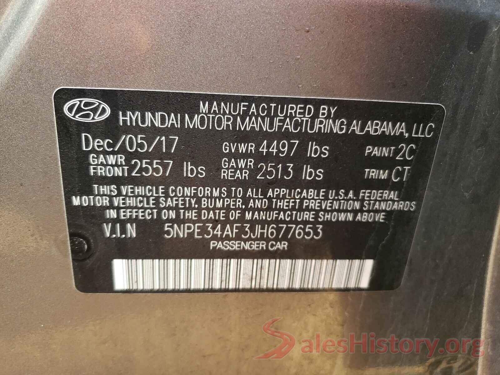 5NPE34AF3JH677653 2018 HYUNDAI SONATA