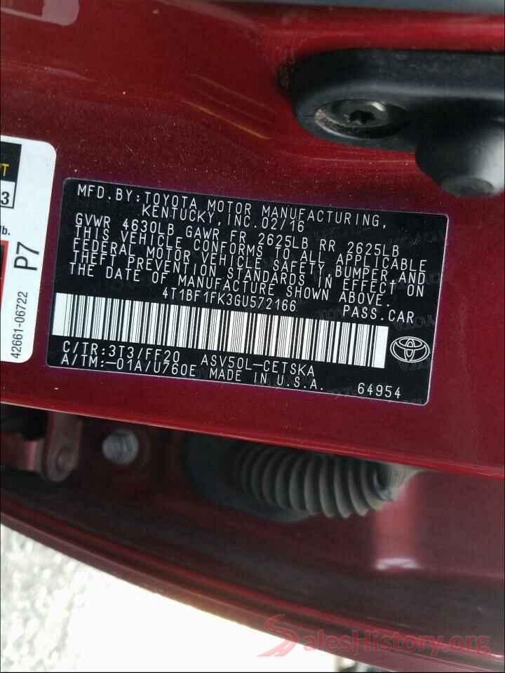 4T1BF1FK3GU572166 2016 TOYOTA CAMRY