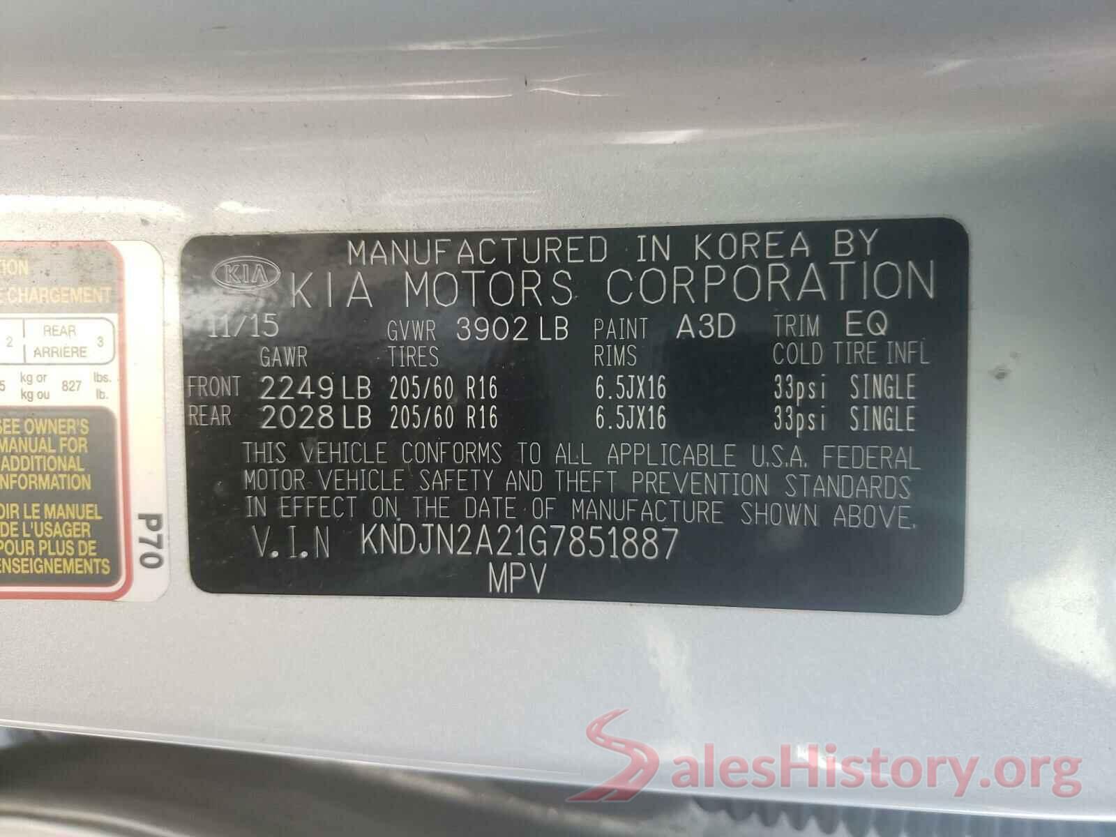 KNDJN2A21G7851887 2016 KIA SOUL