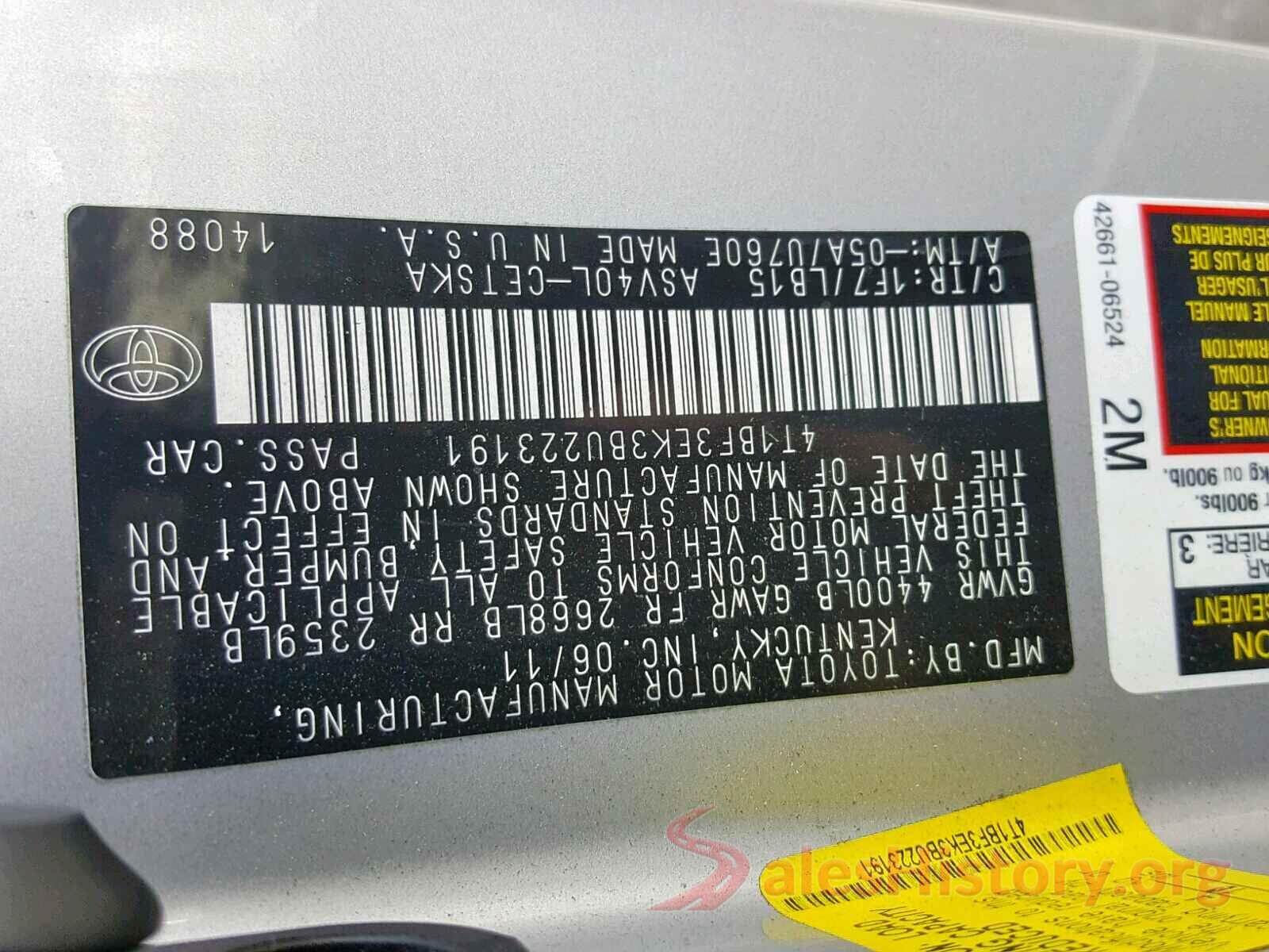 4T1BF3EK3BU223191 2011 TOYOTA CAMRY BASE