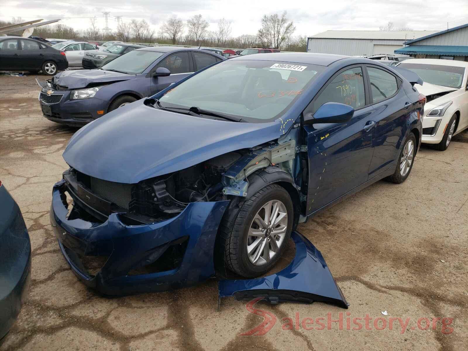 KMHDH4AE7GU633458 2016 HYUNDAI ELANTRA