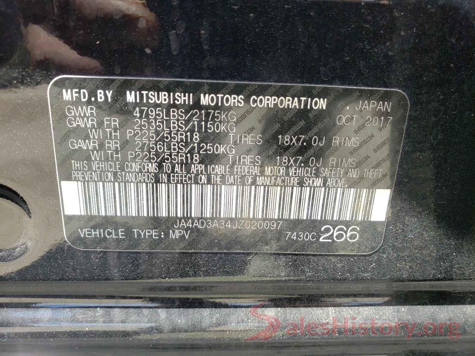 JA4AD3A34JZ020097 2018 MITSUBISHI OUTLANDER