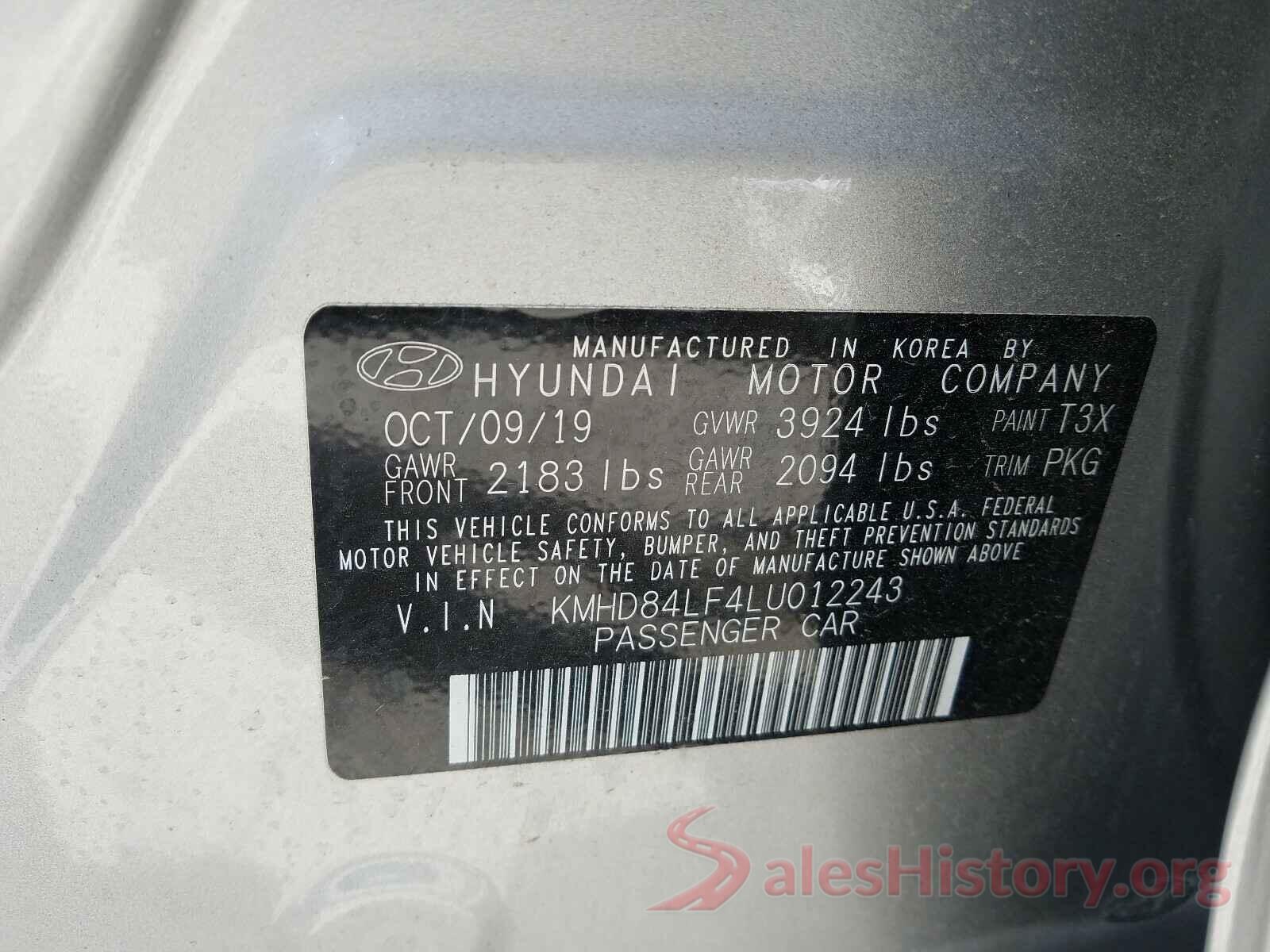 KMHD84LF4LU012243 2020 HYUNDAI ELANTRA