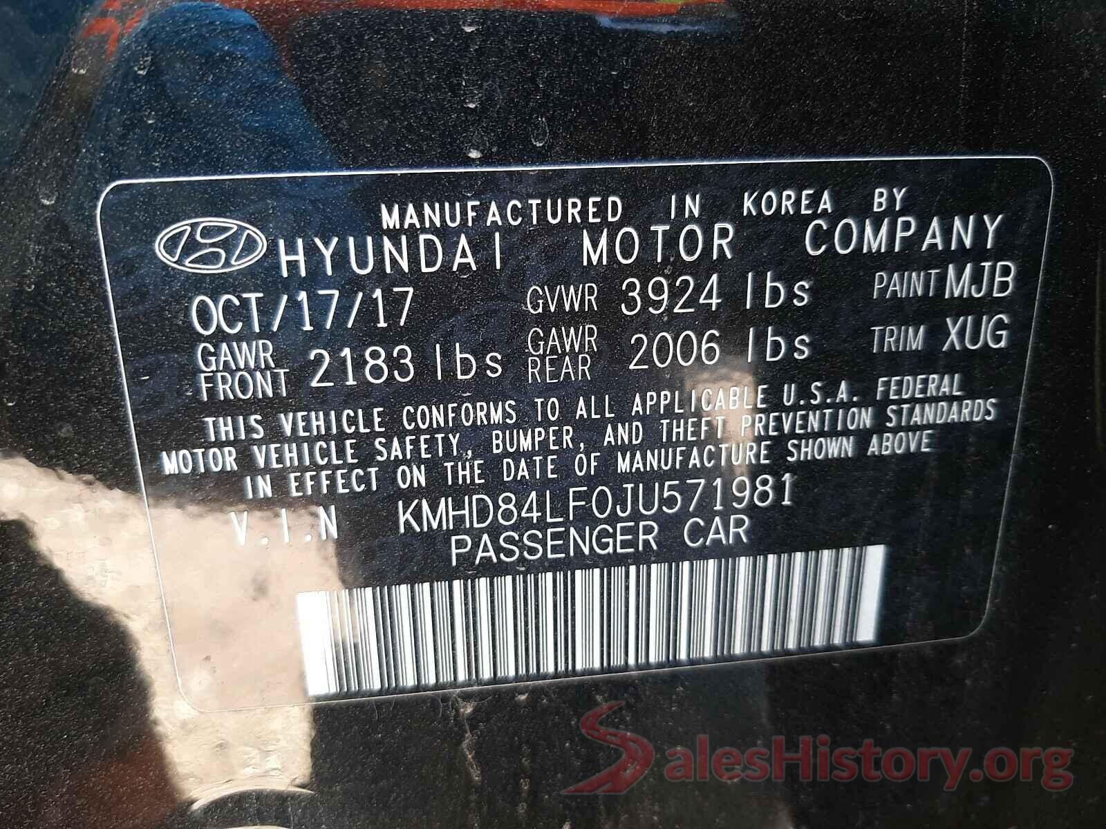 KMHD84LF0JU571981 2018 HYUNDAI ELANTRA