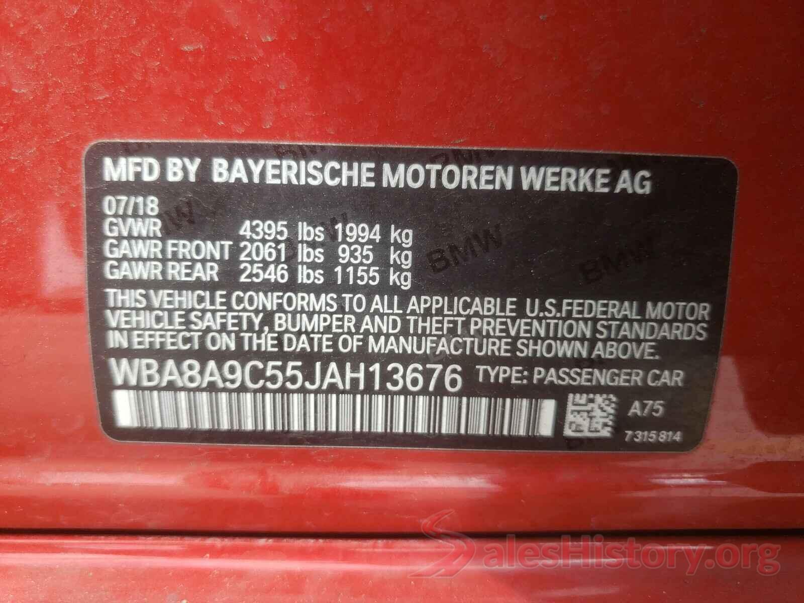 WBA8A9C55JAH13676 2018 BMW 3 SERIES