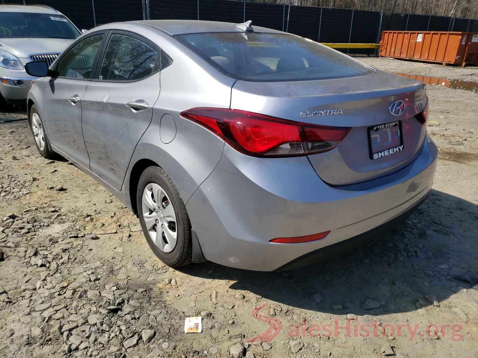 5NPDH4AE9GH670901 2016 HYUNDAI ELANTRA