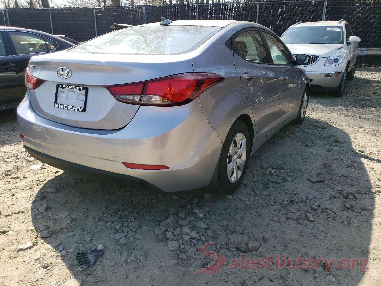 5NPDH4AE9GH670901 2016 HYUNDAI ELANTRA