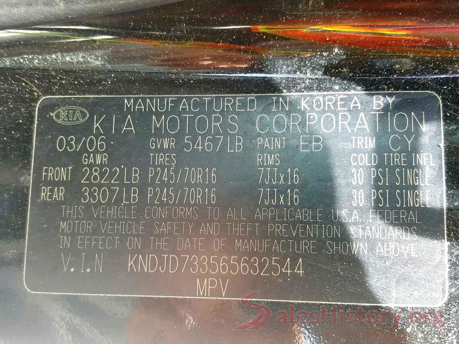 KNDJD733565632544 2006 KIA SORENTO EX