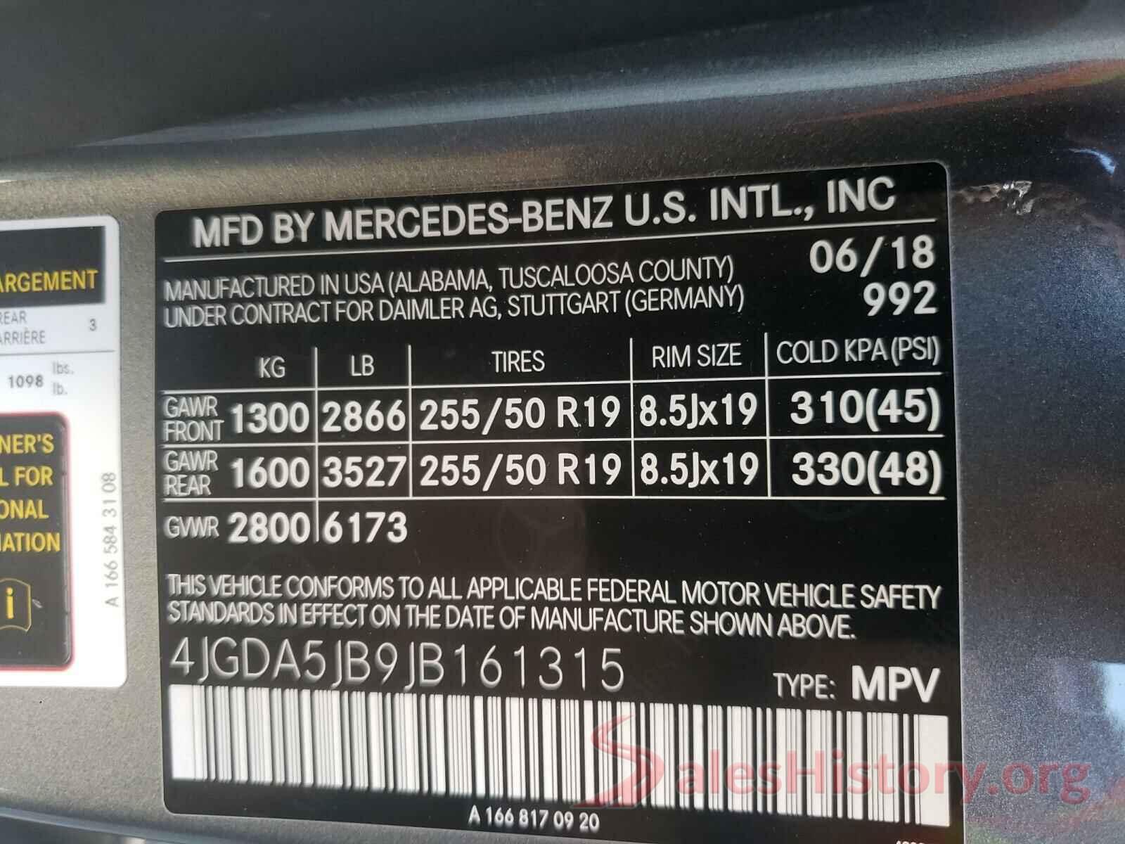 4JGDA5JB9JB161315 2018 MERCEDES-BENZ G CLASS