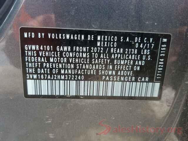 3VW167AJ2HM372240 2017 VOLKSWAGEN JETTA