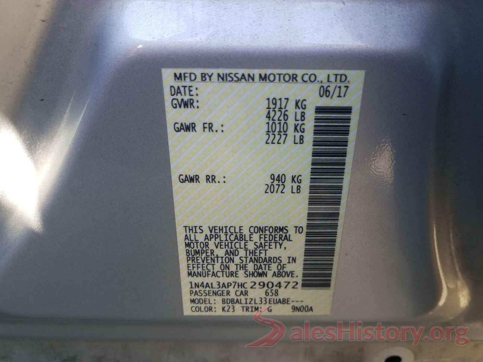 1N4AL3AP7HC290472 2017 NISSAN ALTIMA