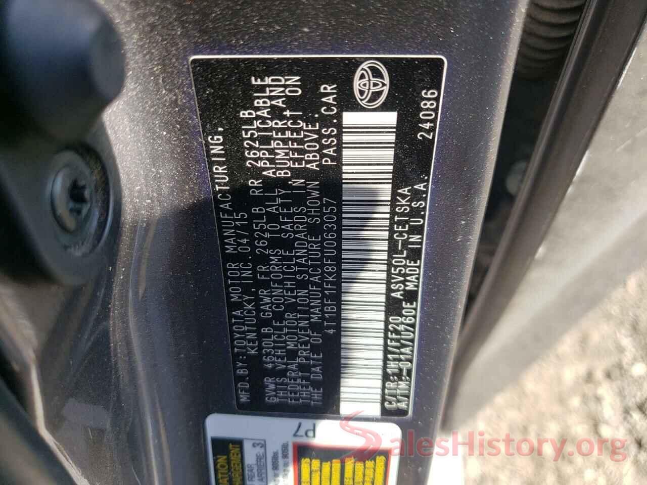 4T1BF1FK8FU063057 2015 TOYOTA CAMRY