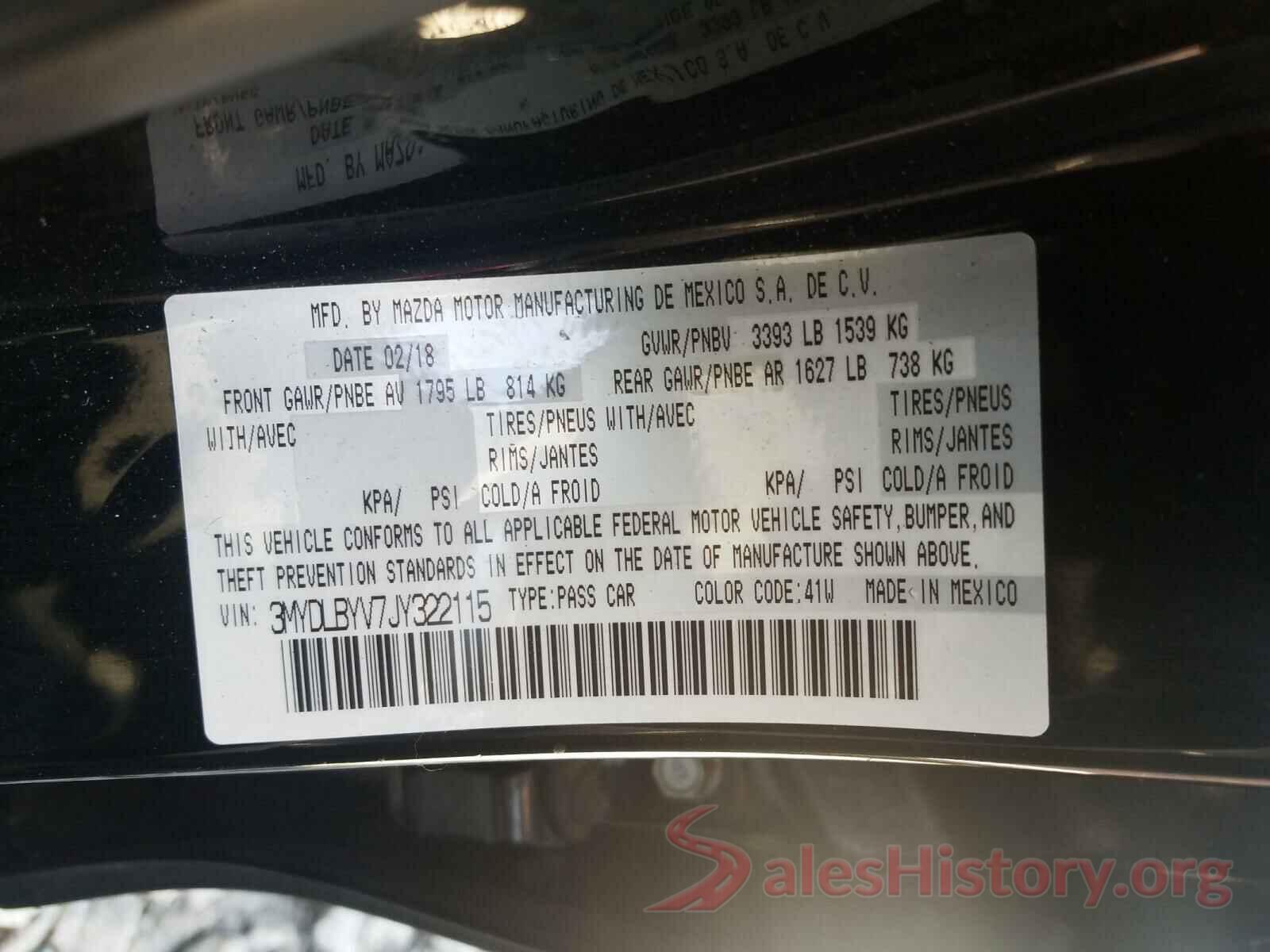 3MYDLBYV7JY322115 2018 TOYOTA YARIS