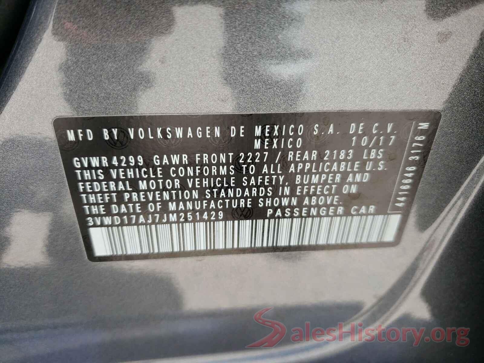 3VWD17AJ7JM251429 2018 VOLKSWAGEN JETTA