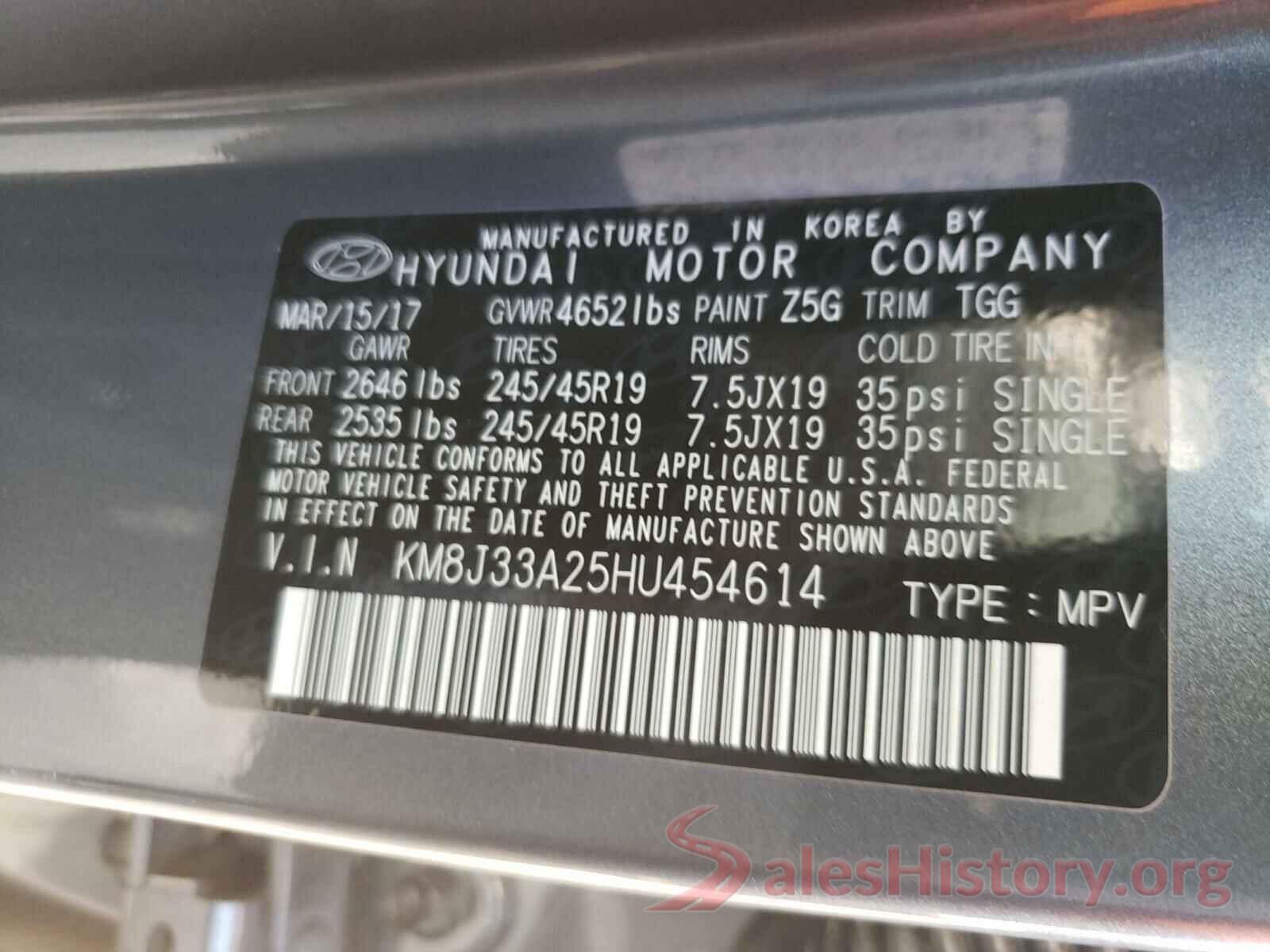 KM8J33A25HU454614 2017 HYUNDAI TUCSON