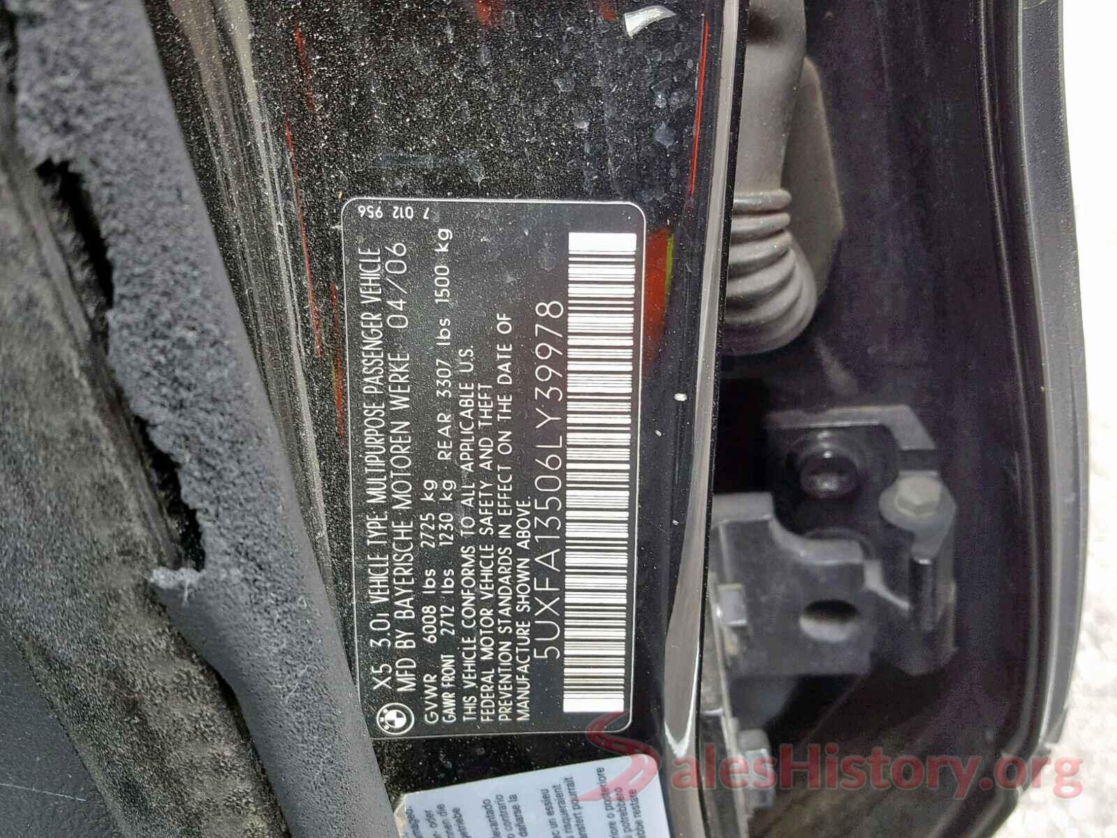 5UXFA13506LY39978 2006 BMW X5