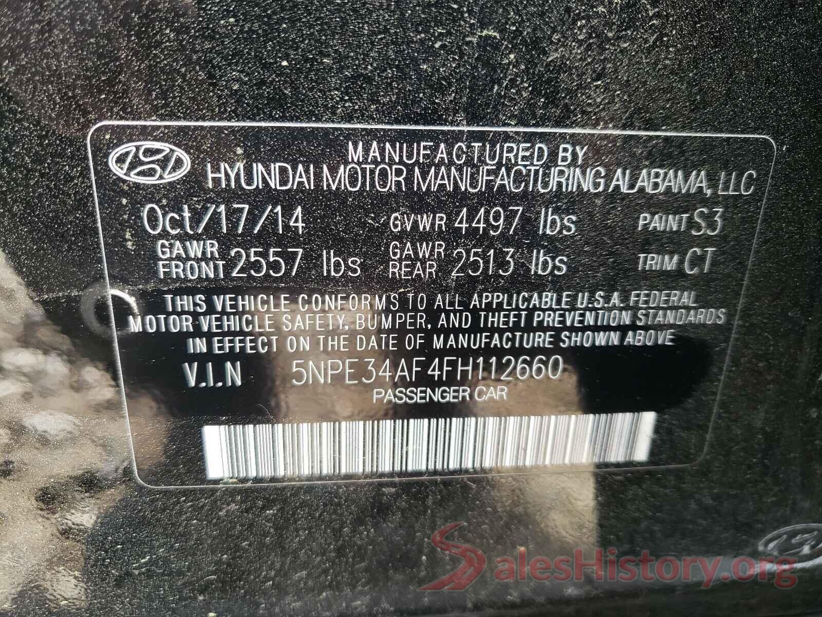 5NPE34AF4FH112660 2015 HYUNDAI SONATA