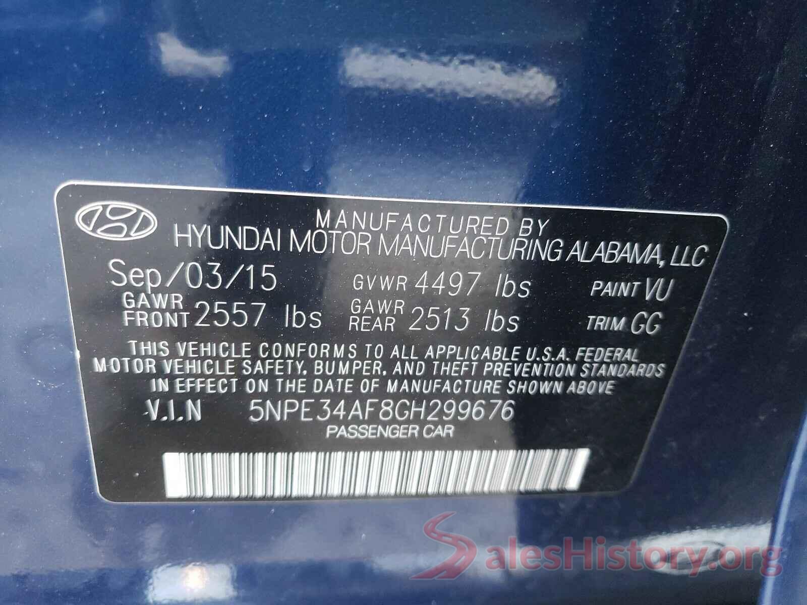 5NPE34AF8GH299676 2016 HYUNDAI SONATA