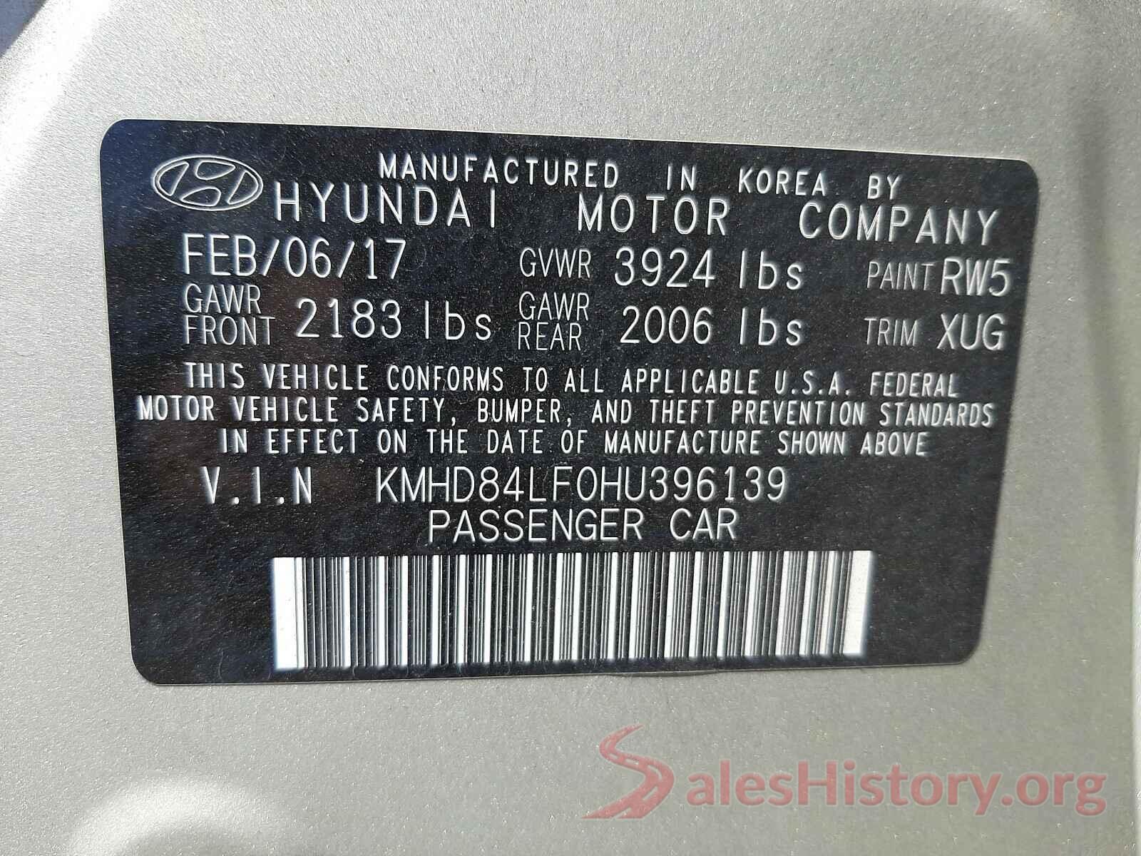 KMHD84LF0HU396139 2017 HYUNDAI ELANTRA