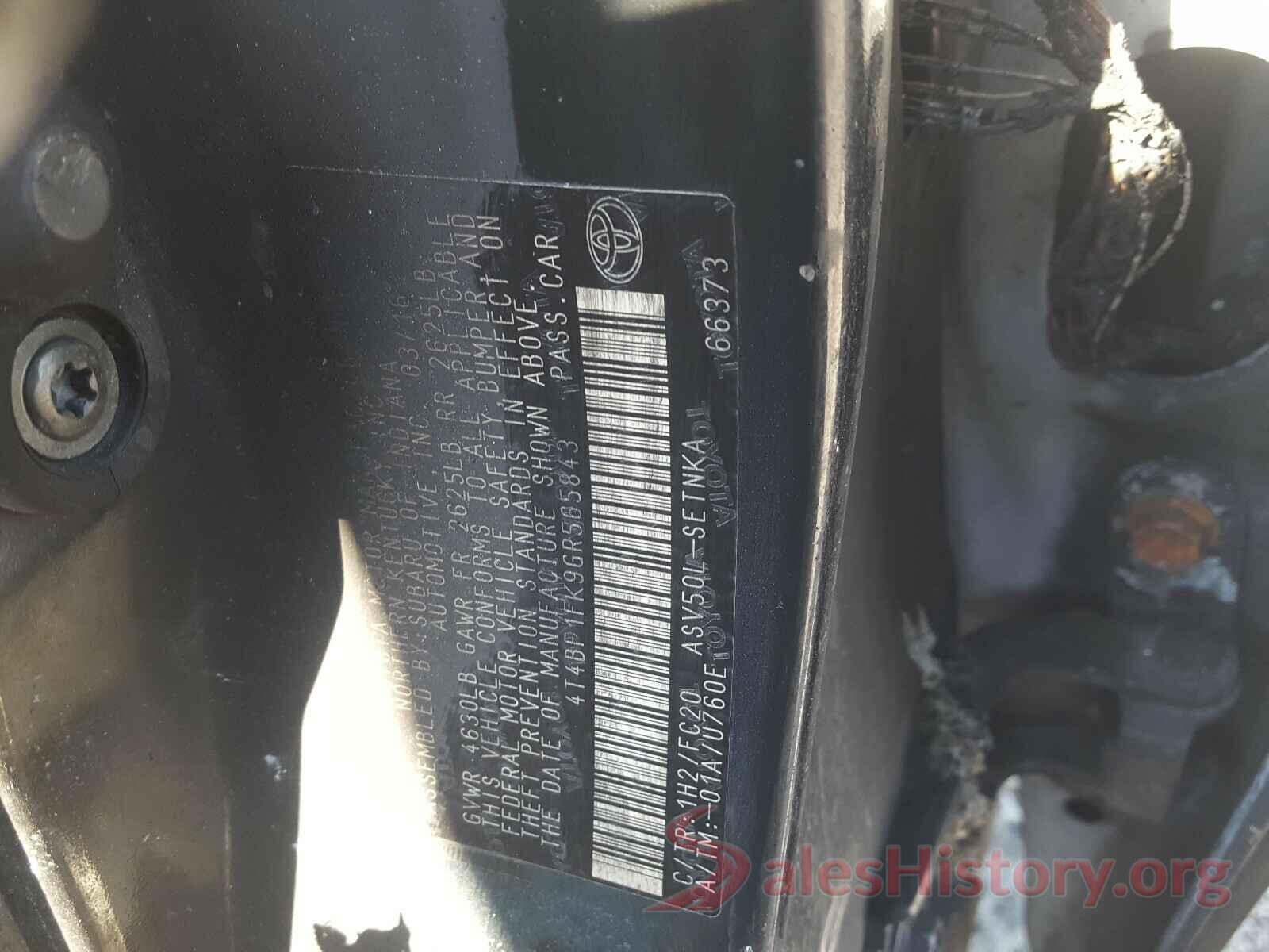 4T4BF1FK9GR565843 2016 TOYOTA CAMRY