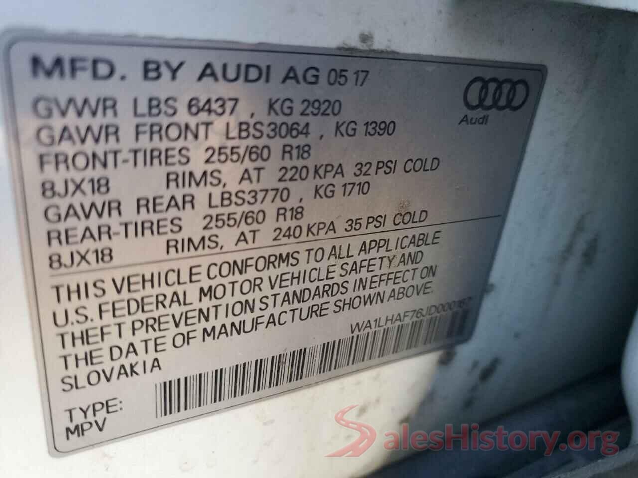 WA1LHAF76JD000167 2018 AUDI Q7