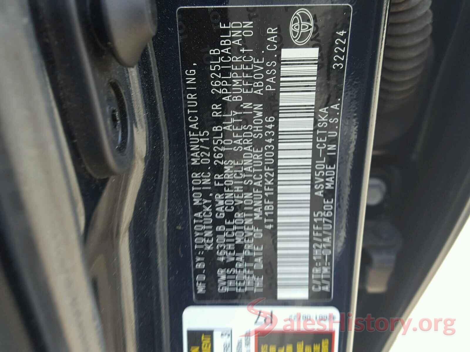 4T1BF1FK2FU034346 2015 TOYOTA CAMRY