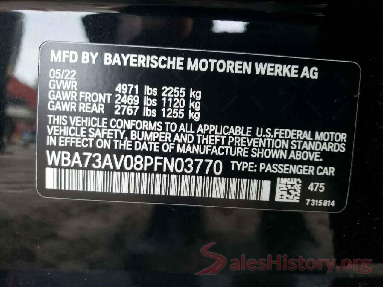 WBA73AV08PFN03770 2023 BMW 4 SERIES