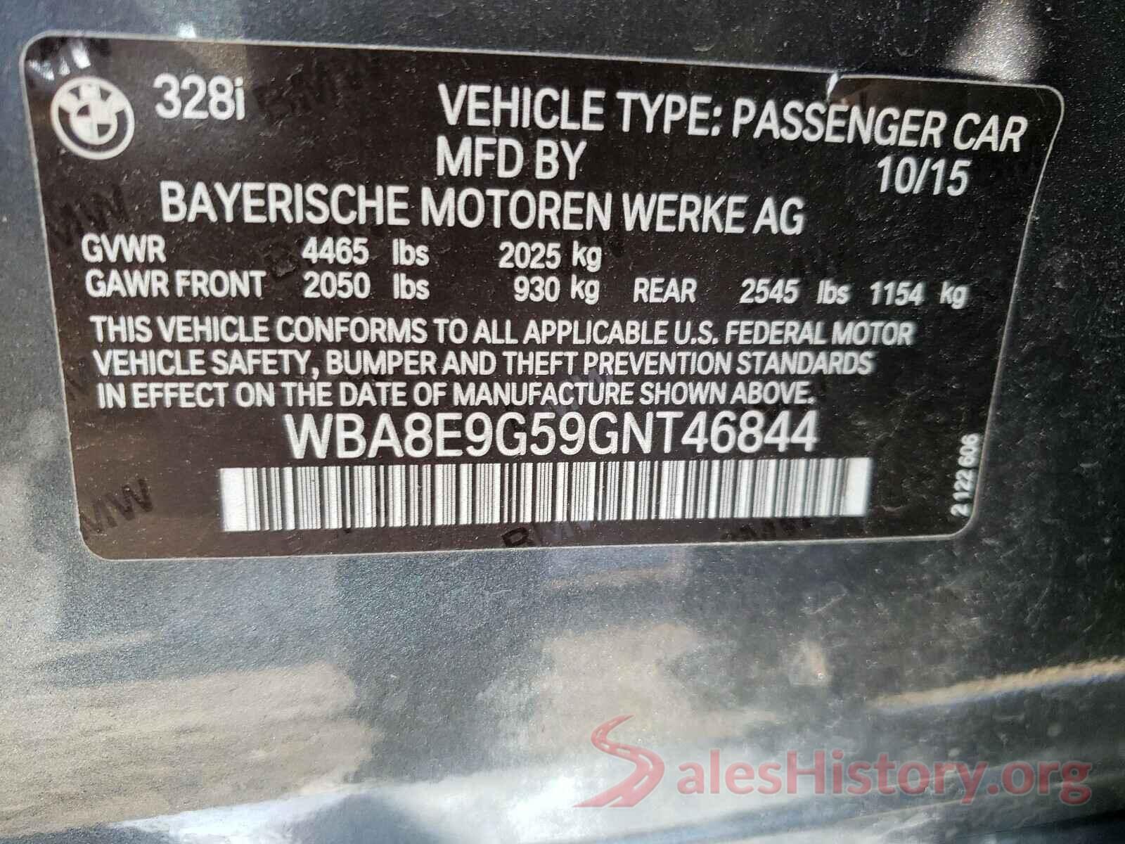 WBA8E9G59GNT46844 2016 BMW 3 SERIES