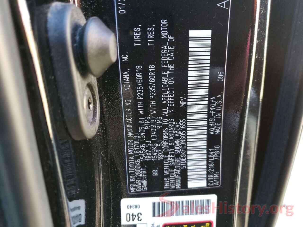 5TDESKFC3NS051655 2022 TOYOTA SIENNA