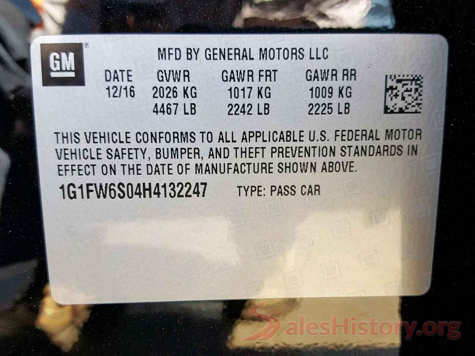 1G1FW6S04H4132247 2017 CHEVROLET BOLT