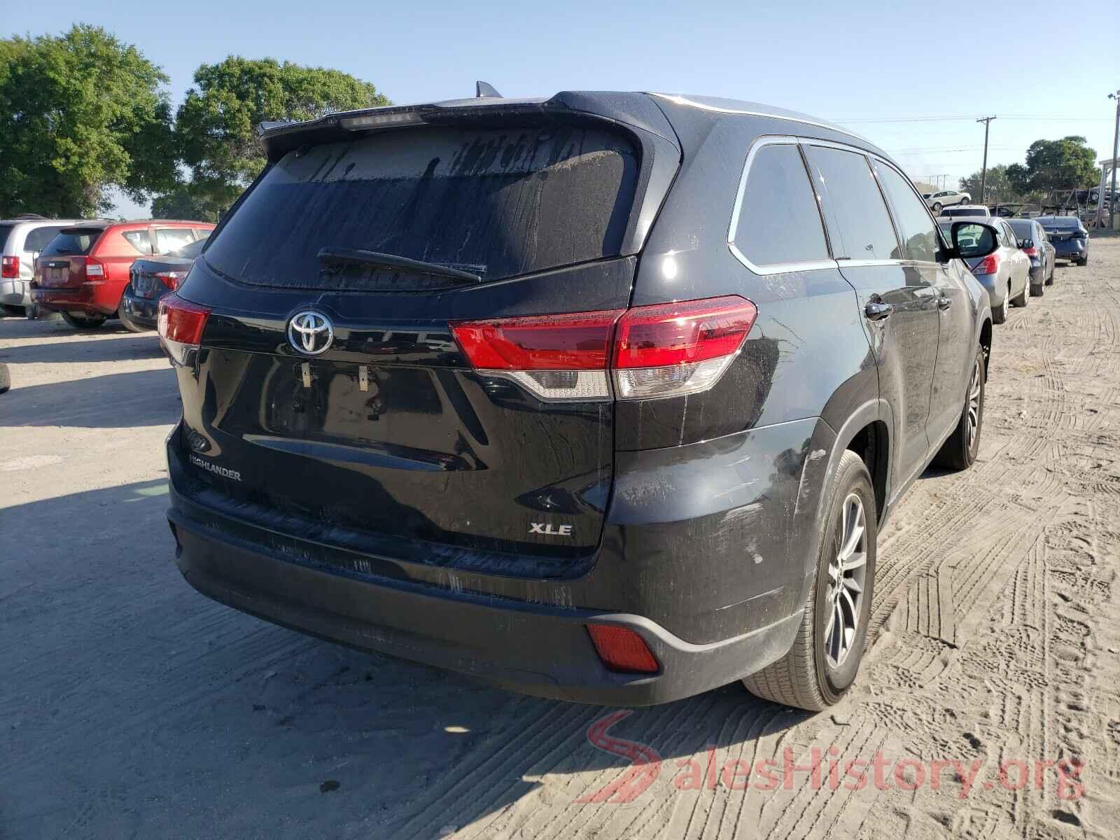 5TDKZRFH2KS555354 2019 TOYOTA HIGHLANDER