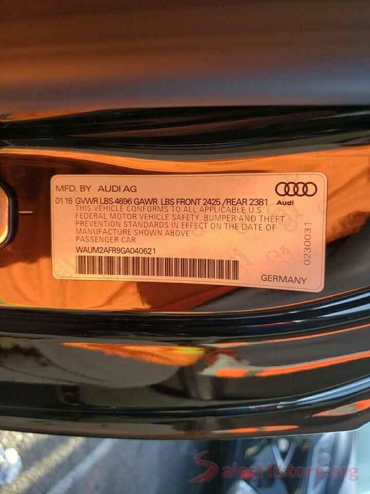 WAUM2AFR9GA040621 2016 AUDI A5