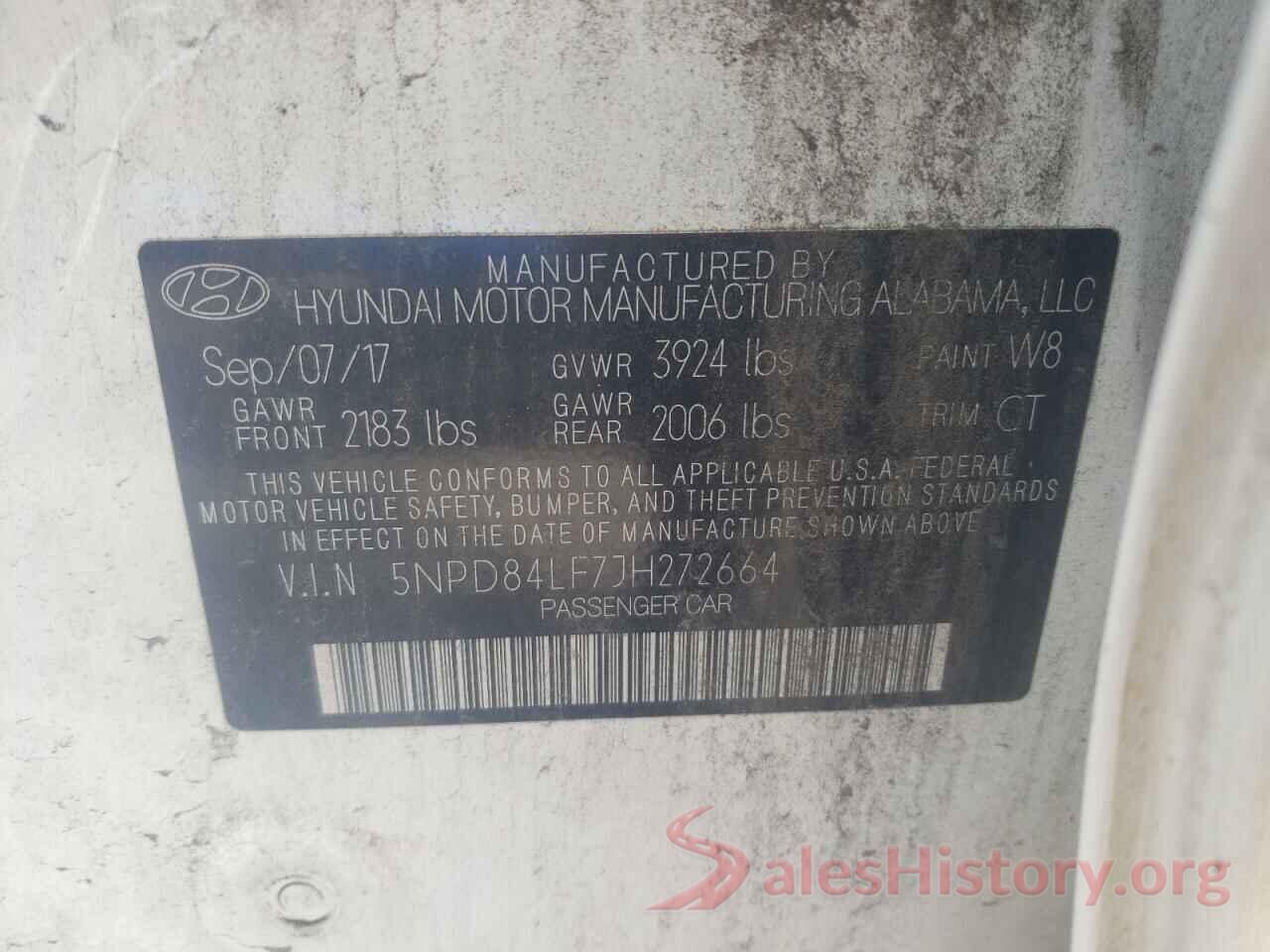 5NPD84LF7JH272664 2018 HYUNDAI ELANTRA