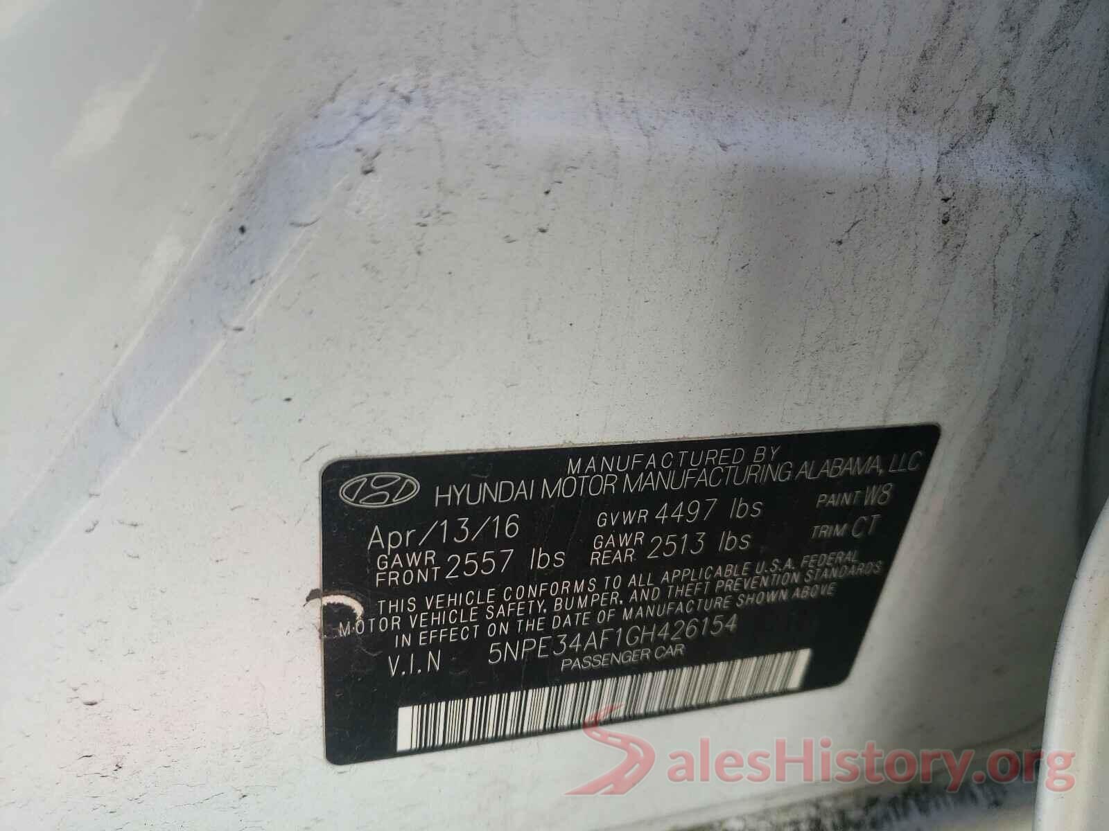 5NPE34AF1GH426154 2016 HYUNDAI SONATA