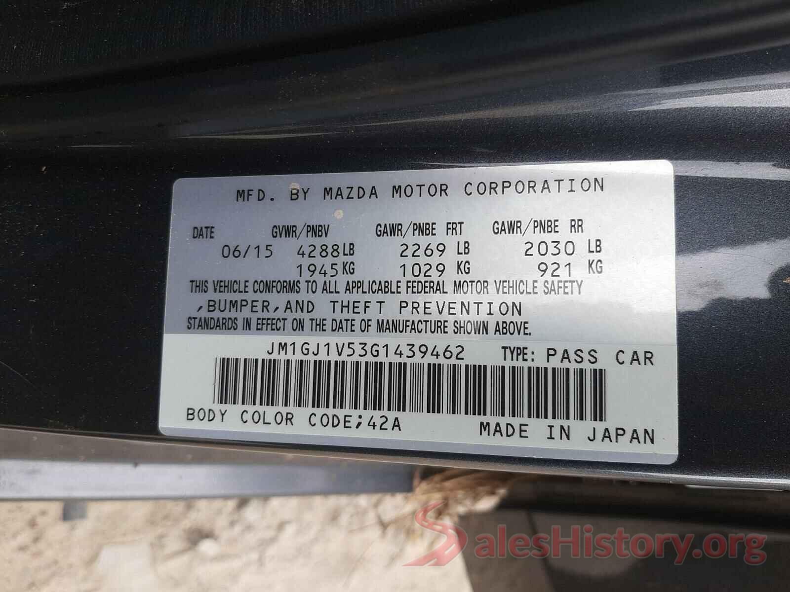 JM1GJ1V53G1439462 2016 MAZDA 6