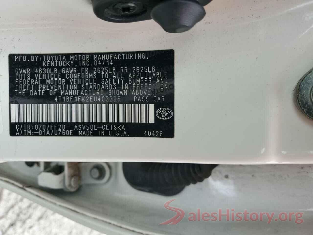 4T1BF1FK2EU403396 2014 TOYOTA CAMRY