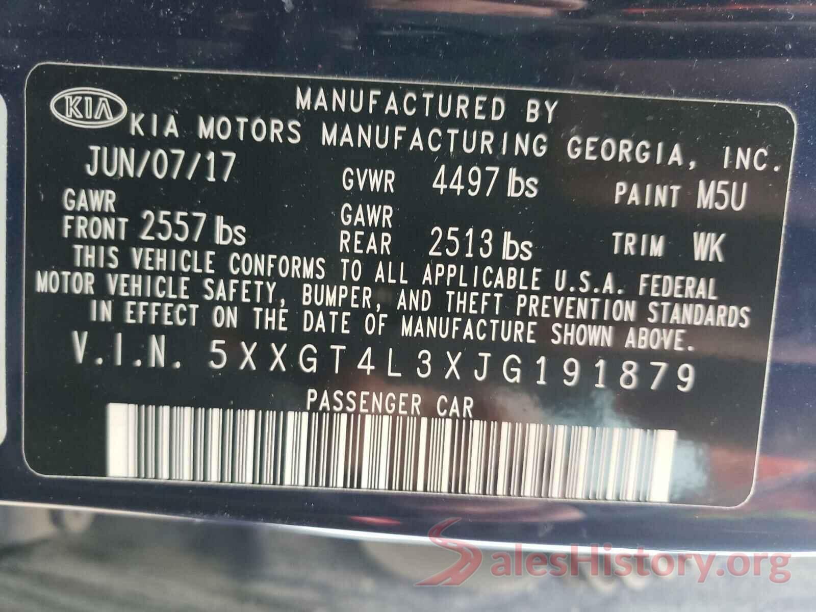 5XXGT4L3XJG191879 2018 KIA OPTIMA