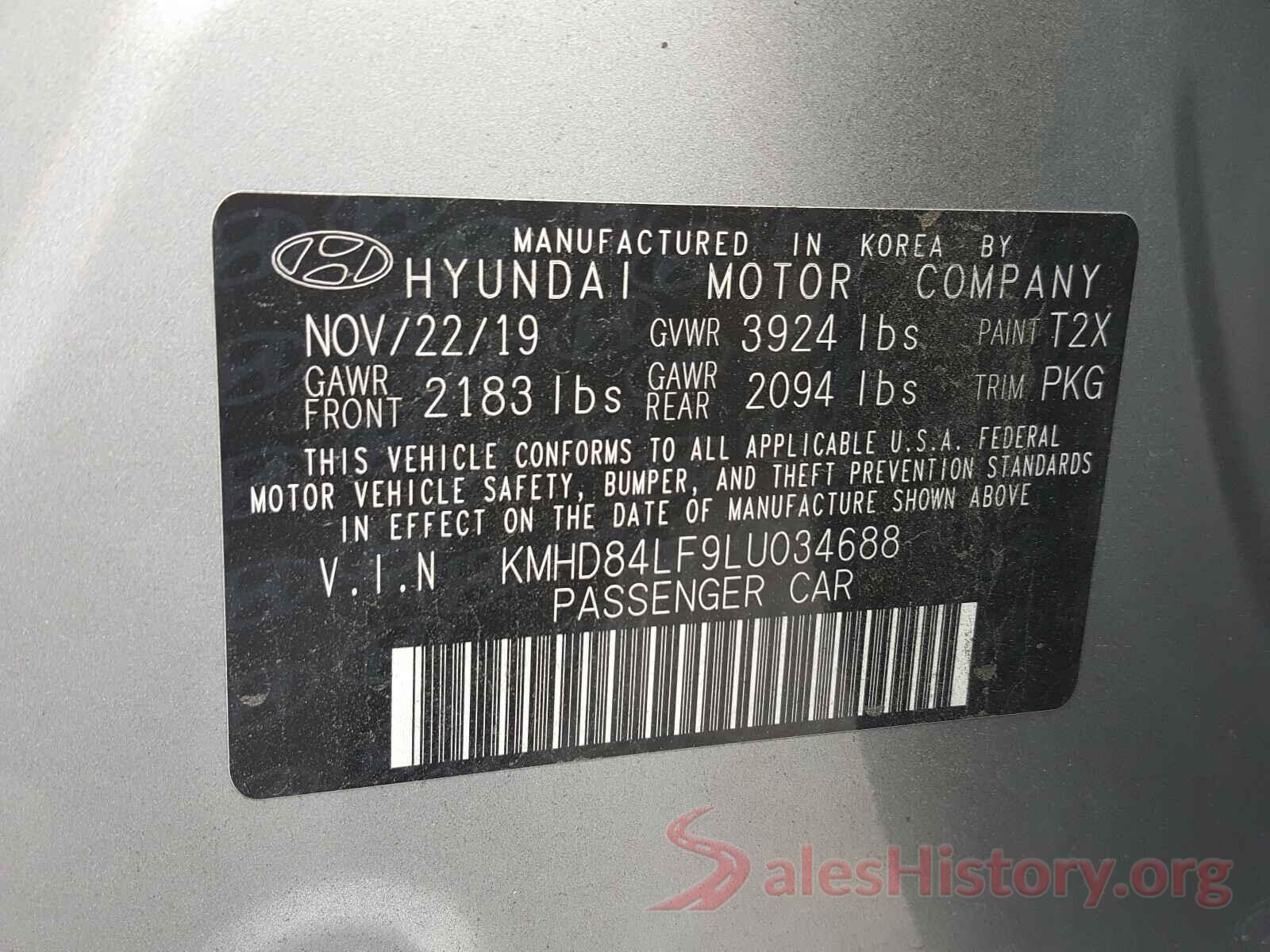 KMHD84LF9LU034688 2020 HYUNDAI ELANTRA