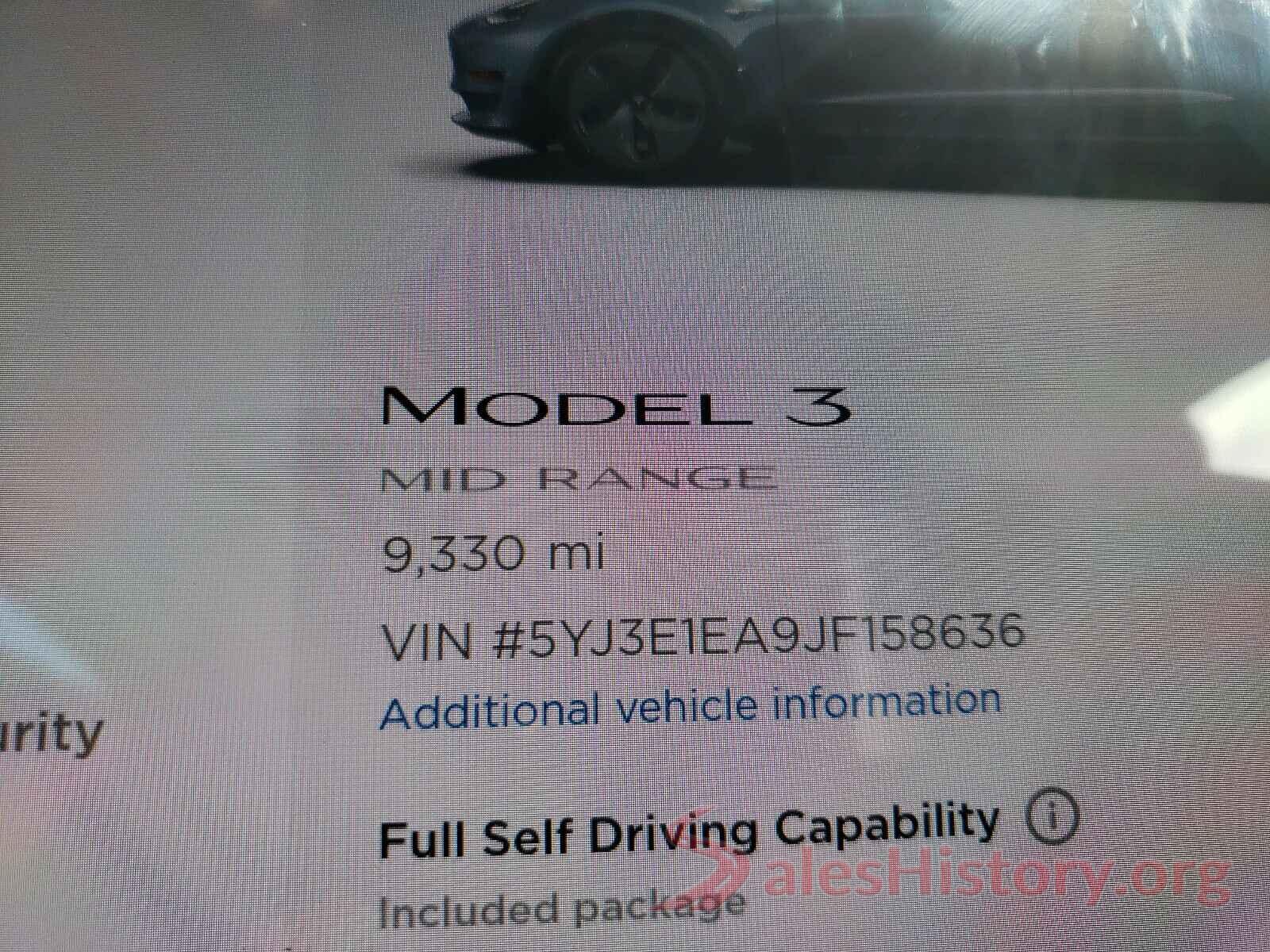 5YJ3E1EA9JF158636 2018 TESLA MODEL 3