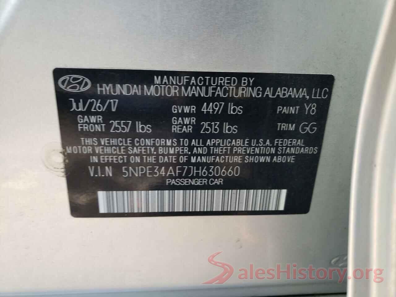 5NPE34AF7JH630660 2018 HYUNDAI SONATA