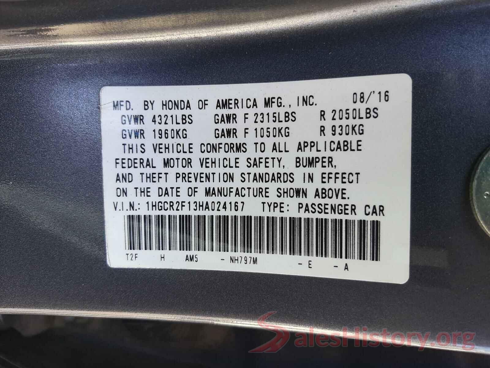 1HGCR2F13HA024167 2017 HONDA ACCORD