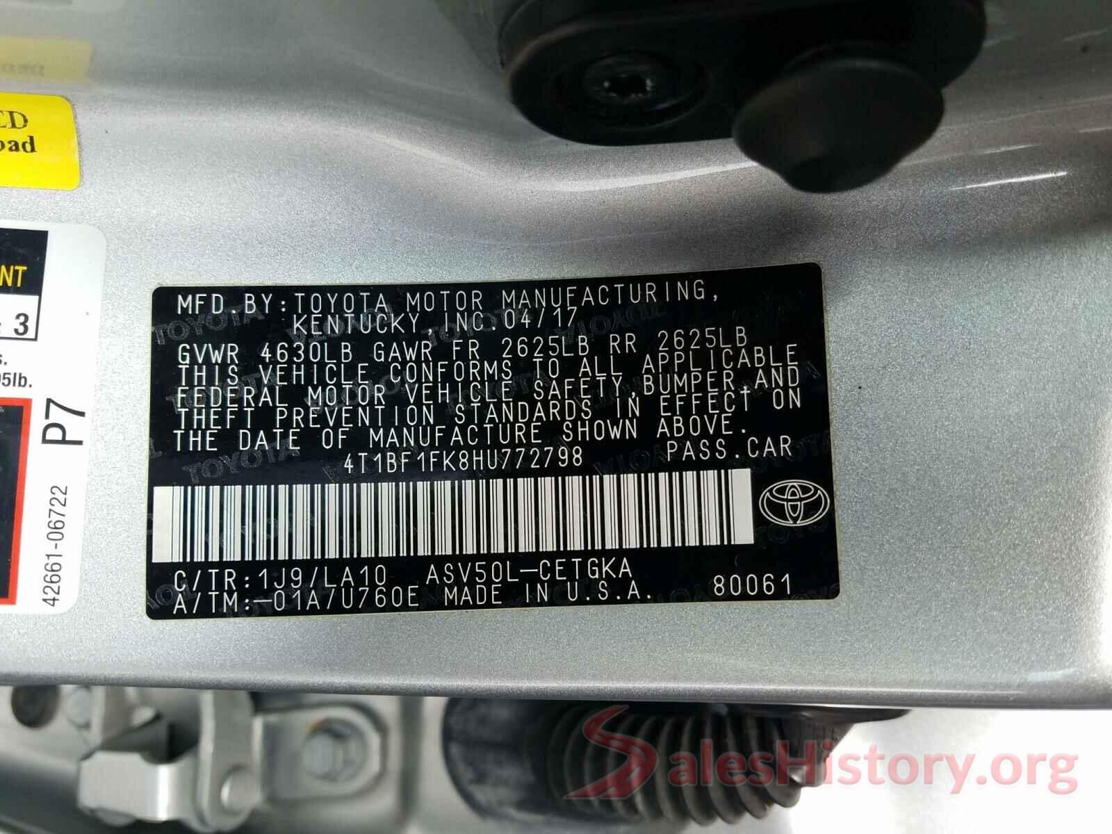 4T1BF1FK8HU772798 2017 TOYOTA CAMRY