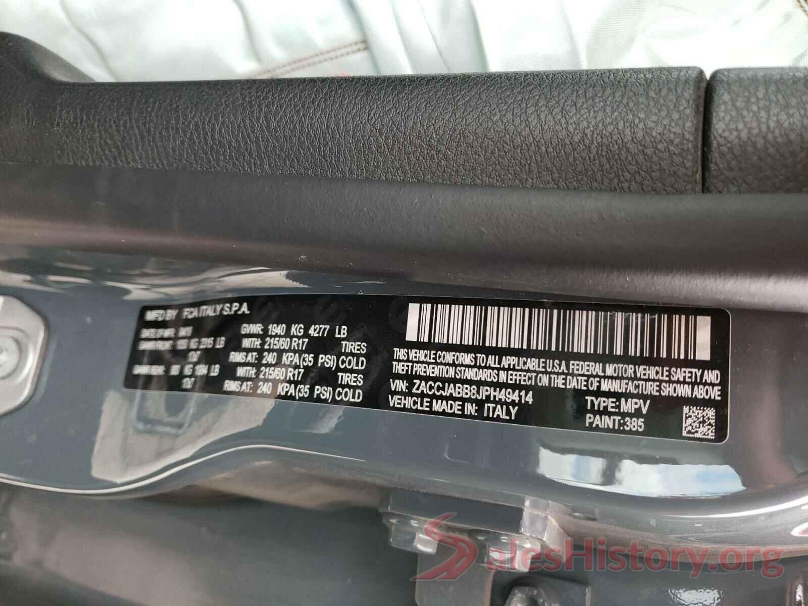 ZACCJABB8JPH49414 2018 JEEP RENEGADE