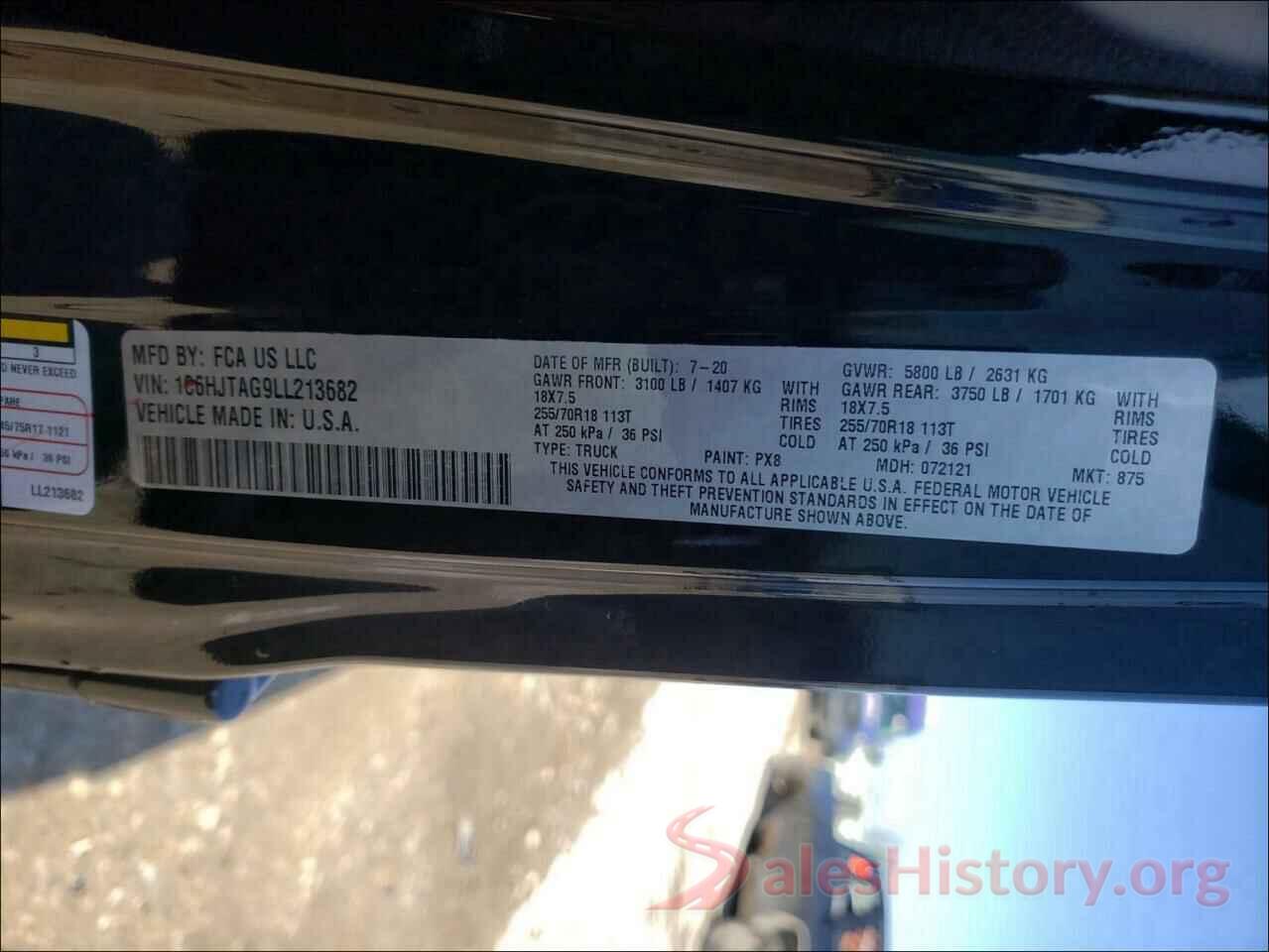 1C6HJTAG9LL213682 2020 JEEP ALL OTHER