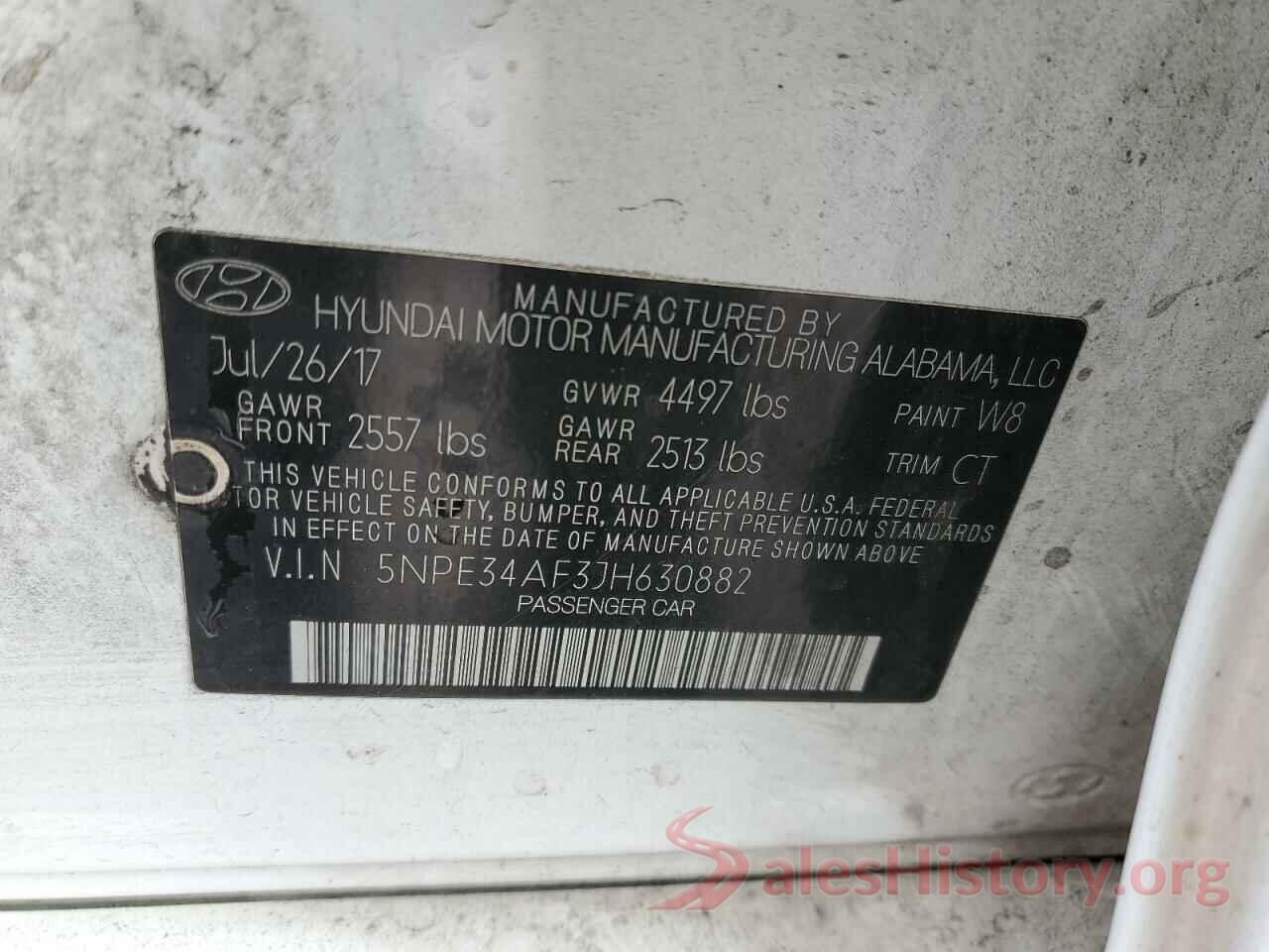 5NPE34AF3JH630882 2018 HYUNDAI SONATA