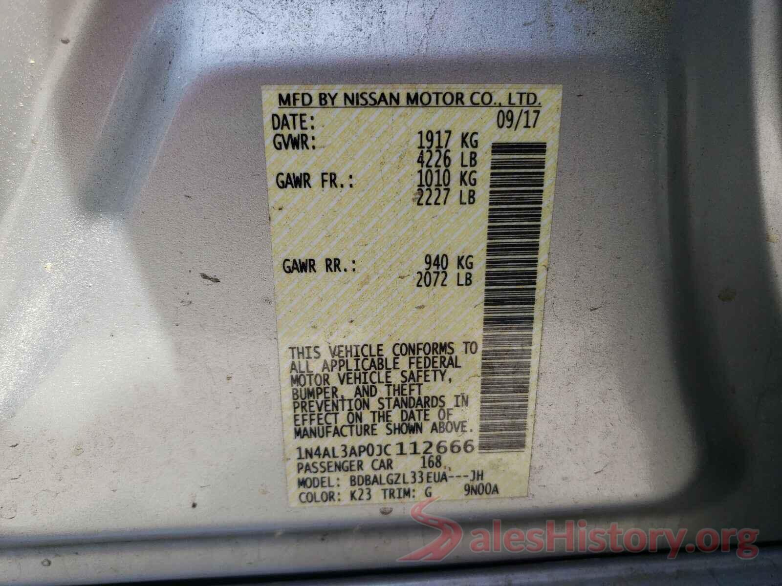 1N4AL3AP0JC112666 2018 NISSAN ALTIMA